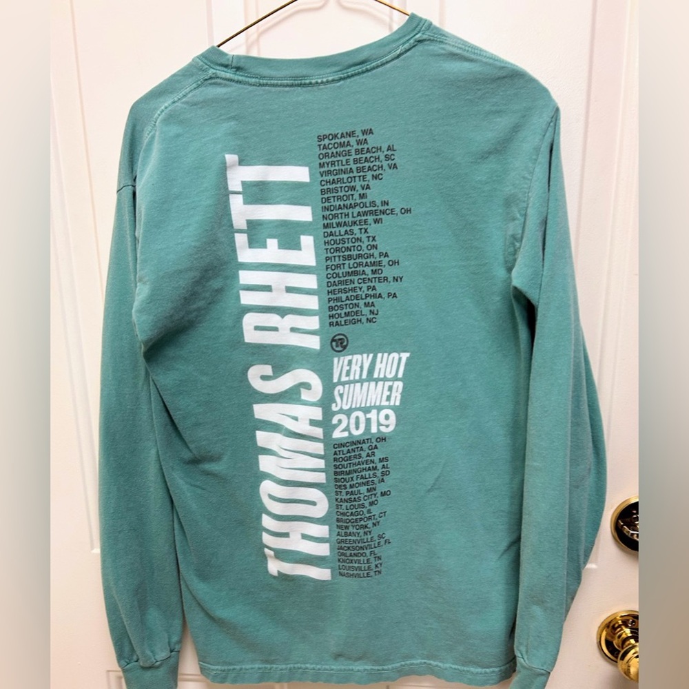 Thomas Rhett pocket Long Sleeve Tee - 2019 Concert in Teal